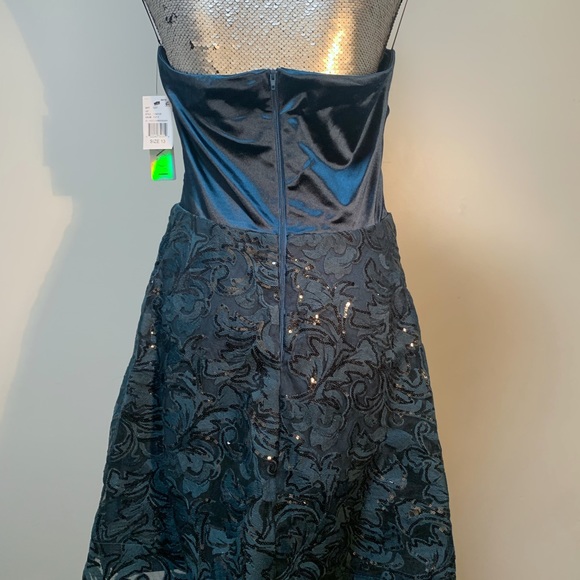 NWT BCX JUNIORS EMBROIDERED STRAPLESS FIT & FLARE DRESS  - sz 13 / womens sz 10 - Picture 7 of 8